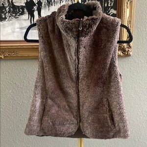 Weatherproof Brown Faux Fur Vest
